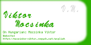 viktor mocsinka business card